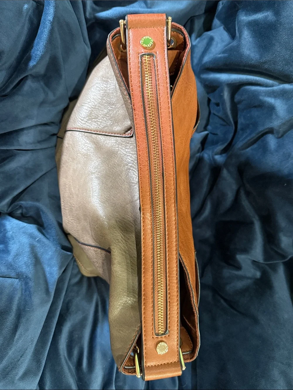 Steve Madden two toned Leather Shoulder Bag with Front Pockets